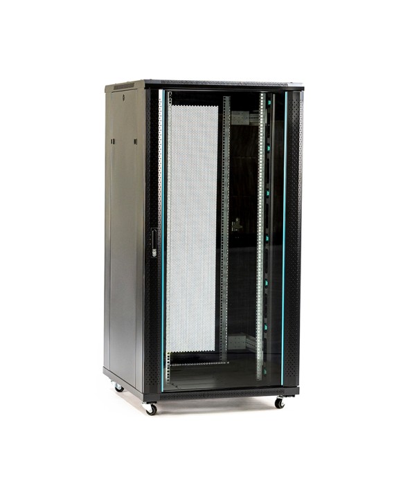 RACK ABI SUELO 32U 800x800 CRISTAL-PERFORADA