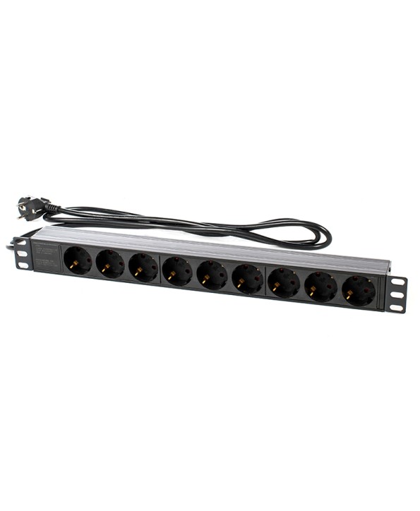REGLETA PVC NEGRO 9 TOMAS SIN INTERRUPTOR