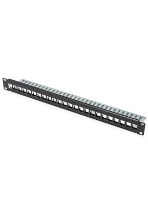 PATCH PANEL KEYST.19" 1U 24  RJ-45 + PORTABRIDAS