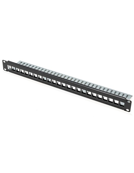 PATCH PANEL KEYST.19" 1U 24  RJ-45 + PORTABRIDAS