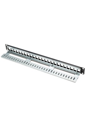 PATCH PANEL KEYST.19" 1U 24  RJ-45 + PORTABRIDAS 2