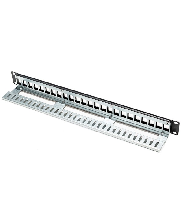 PATCH PANEL KEYST.19" 1U 24  RJ-45 + PORTABRIDAS