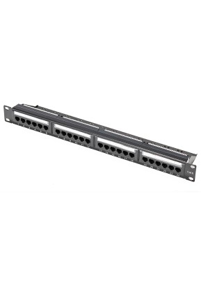 PATCH PANEL 19" RJ-45 CAT6 UTP + PORTABRIDAS