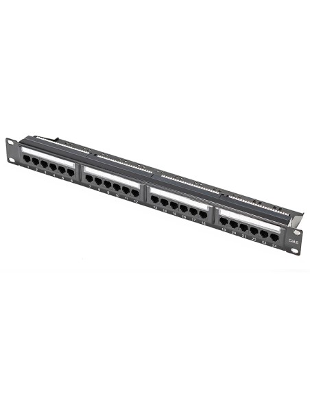 PATCH PANEL 19" RJ-45 CAT6 UTP + PORTABRIDAS