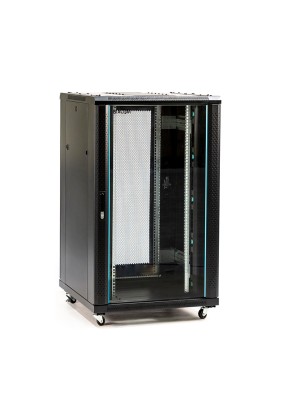 RACK ABI SUELO 22U 600x800 CRIS.-PERF. CON ACCESORIOS