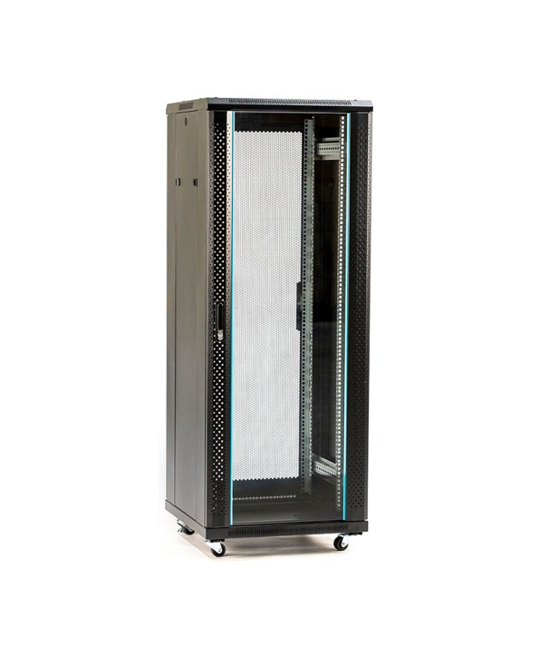 RACK ABI SUELO 42U 600x600 CRIS.-PERF. CON ACCESORIOS