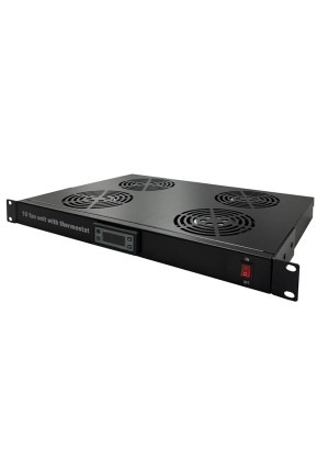BANDEJA 1U 19" 4 VENTILADORES + TERM. DIGITAL UV-402