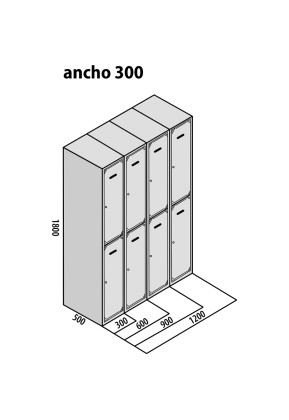TAQUILLA BD 300 2 PUERTAS 1 MÓDULO AZUL 2