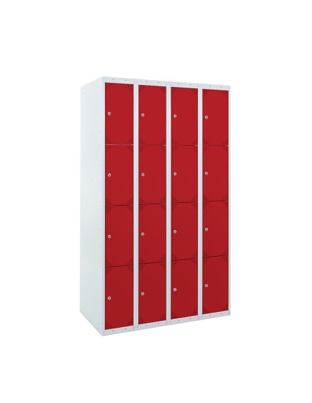 TAQUILLA BD 300 4 PUERTAS 4 MÓDULOS ROJO