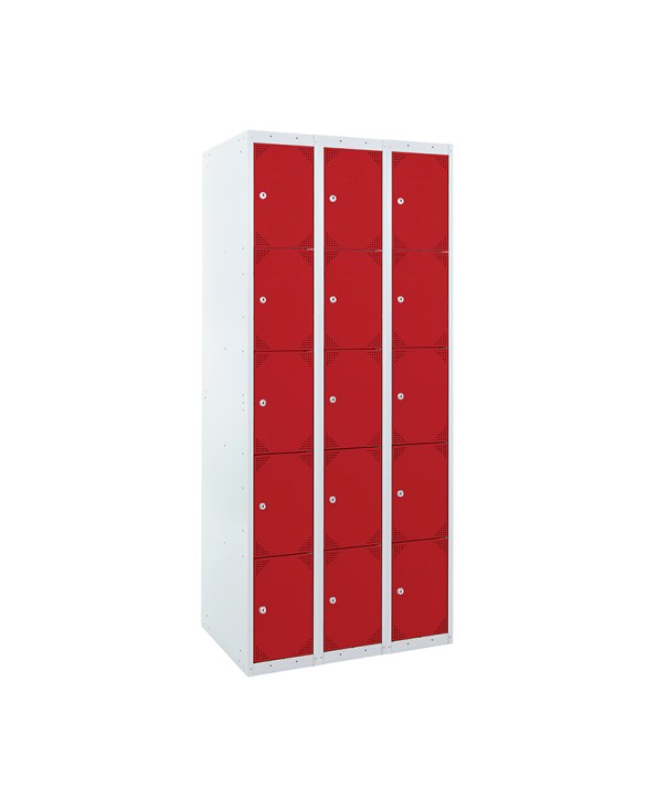 TAQUILLA BD 300 5 PUERTAS 3 MÓDULOS ROJO