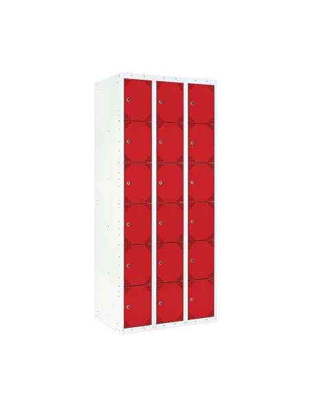 TAQUILLA BD 300 6 PUERTAS 3 MÓDULOS ROJO