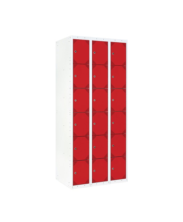 TAQUILLA BD 400 6 PUERTAS 3 MÓDULOS ROJO