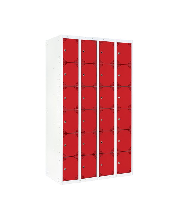 TAQUILLA BD 300 6 PUERTAS 4 MÓDULOS ROJO