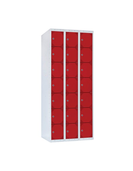 TAQUILLA BD 300 7 PUERTAS 3 MÓDULOS ROJO