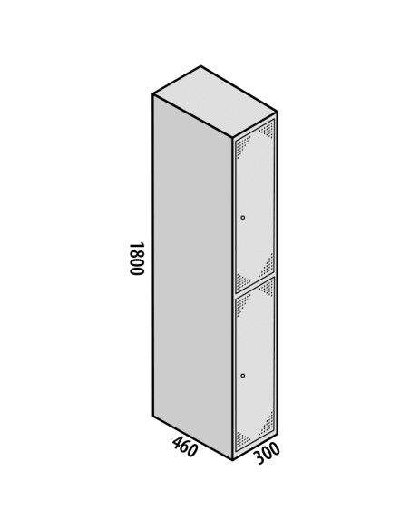 TAQUILLA DESMONTADA EN CAJA 2 PUERTAS GRIS
