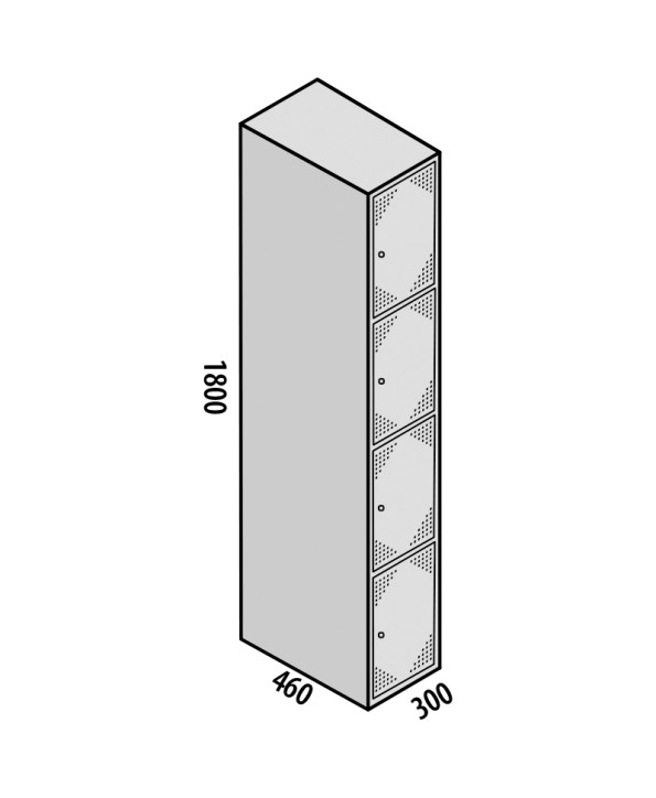 TAQUILLA DESMONTADA EN CAJA 4 PUERTAS GRIS