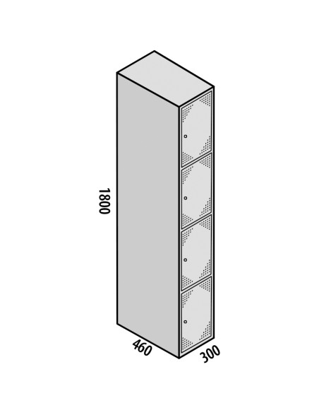 TAQUILLA DESMONTADA EN CAJA 4 PUERTAS GRIS
