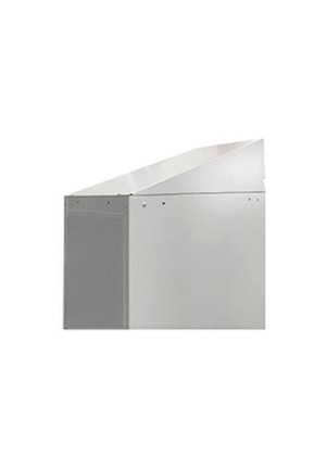 Techo inclinado taquilla desmontada en caja