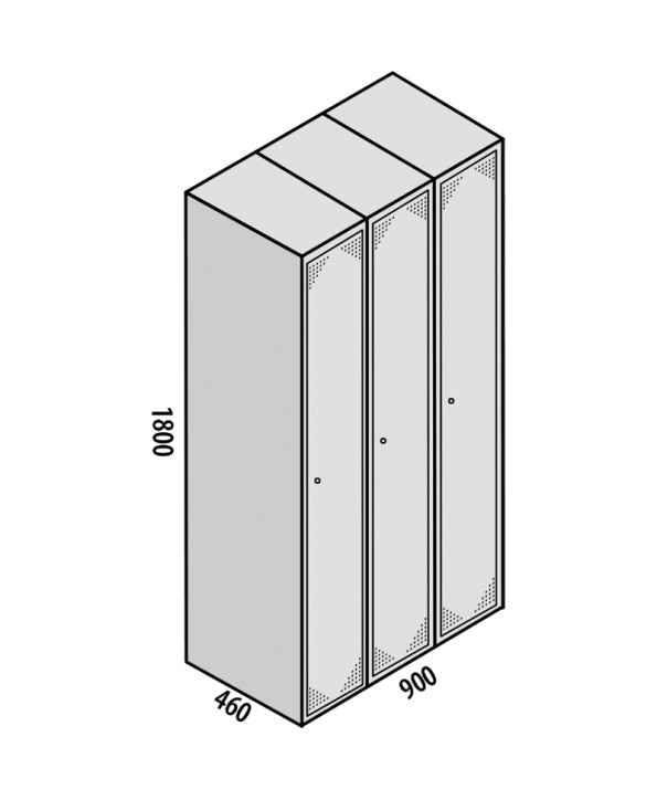 TAQUILLA MONTADA ECO 1 PUERTA - 3 MÓDULOS
