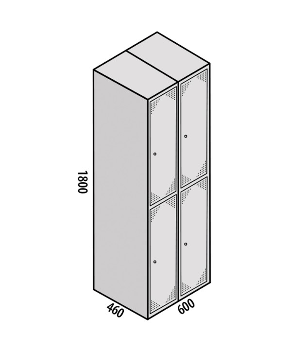 TAQUILLA MONTADA ECO 2 PUERTAS - 2 MÓDULOS