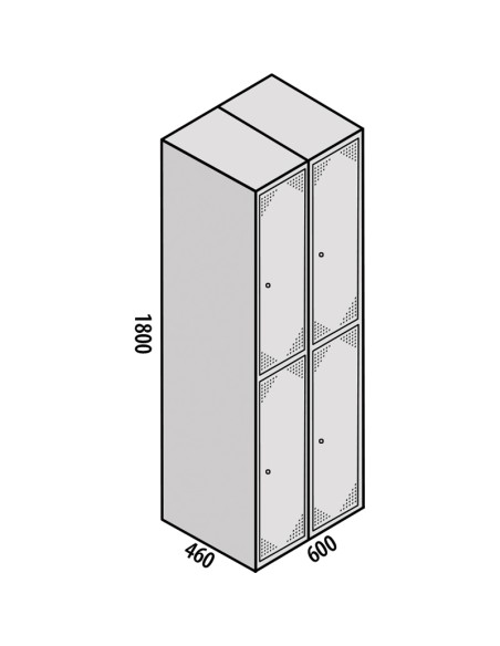 TAQUILLA MONTADA ECO 2 PUERTAS - 2 MÓDULOS