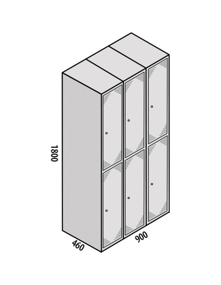TAQUILLA MONTADA ECO 2 PUERTAS - 3 MÓDULOS