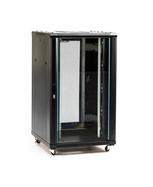 RACK ABI SUELO 18U 600x800 CRISTAL-PERFORADA